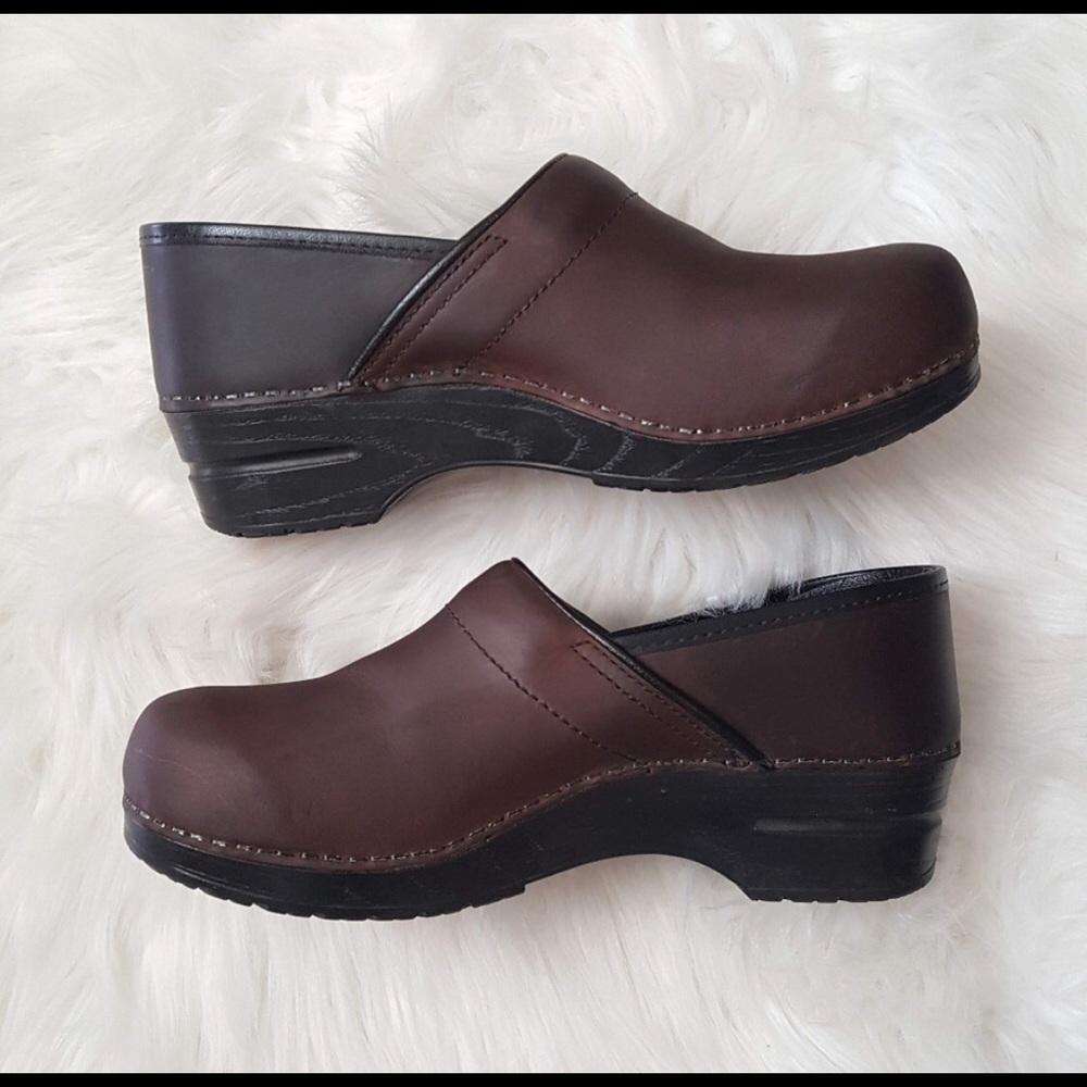 Dansko Brown Leather Clogs
